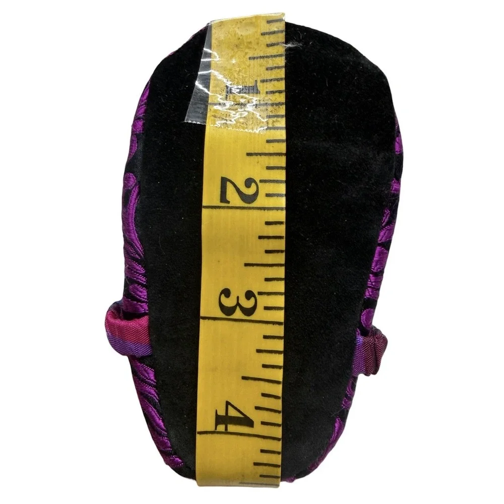 Goody Infant Baby Soft Sole Crib Shoes Floral Purple‎ Black Size 2-3 Prewalker